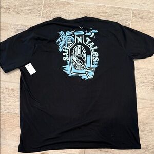 Huk Men's Black and Blue Graphic Tee